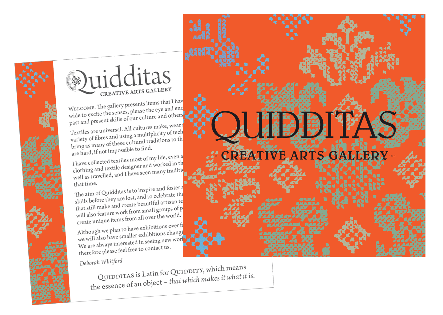 Quidditas Creative Arts Gallery shop card
